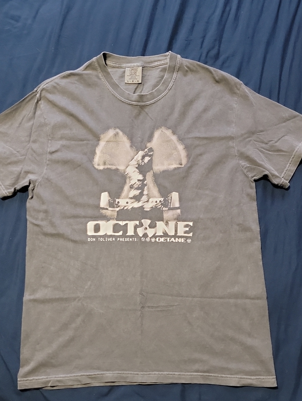 Comfort Colors Don Toliver Men's Graphic Tee - Faded Gray & White Print